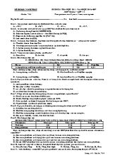 Đề kiểm tra học kì I Địa lí lớp 11 - Mã đề 744 - Năm học 2016-2017 - Sở GD & ĐT Vĩnh Phúc